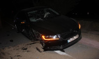 AK Partili başkanın aracı kaza yaptı