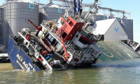 Bandırma'da gemi yan yattı, yaralılar var