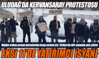 Uludağ’da dondurucu soğukta Kervansaray protestosu