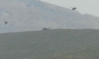 Sınırda düşen helikopter hareketliliği