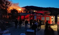 Asos'ta korkutan otel yangını