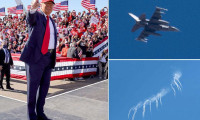 F-16 müdahalesi! Trump'ın mitinginde hareketli anlar