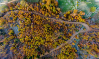 Amanos Dağları'ndaki sonbahar güzelliği drone görüntülerine yansıdı
