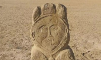 Eski Türk dönemine ait taş heykel bulundu