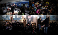 Savaşın acı yüzünü anlatan fotoğraflar: Kiev'deki hüzün garı!