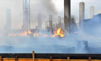 Kocaeli'de fabrika inşaatında yangın 