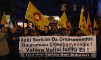 Taksim'de Yalova Valisi'ne protesto