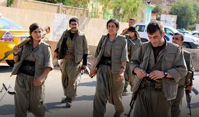 PKK'le teröristler Kerkük'te sokağa indi