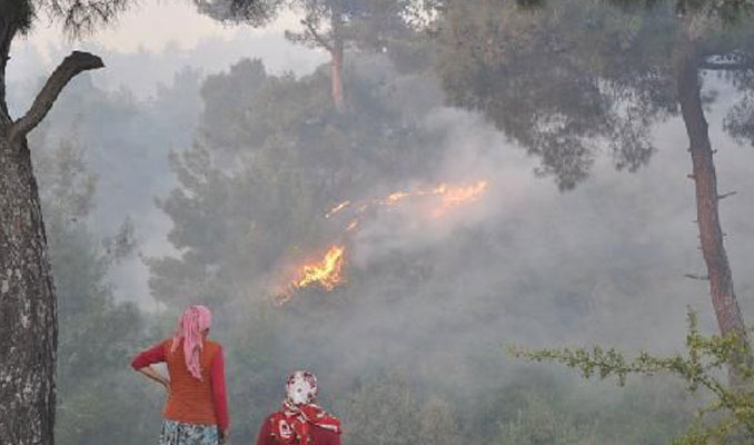 Çanakkale'de tarım arazisinde yangın çıktı