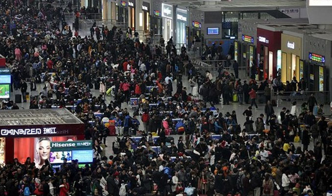 Çin'de 343 milyon kişi bayram nedeniyle seyahat edecek