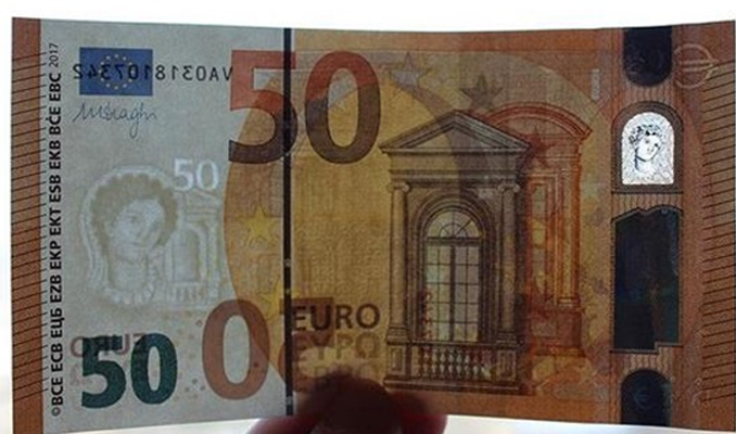 Yeni 50 euroluk banknot piyasaya sürüldü
