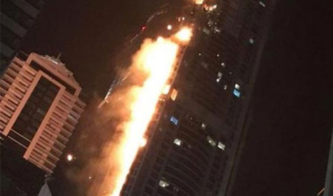 Dubai Torch Tower'da yangın