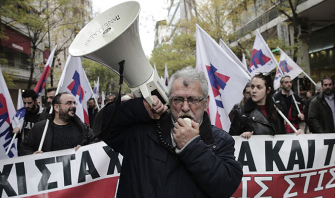 Yunanistan'da basın mensupları grevde