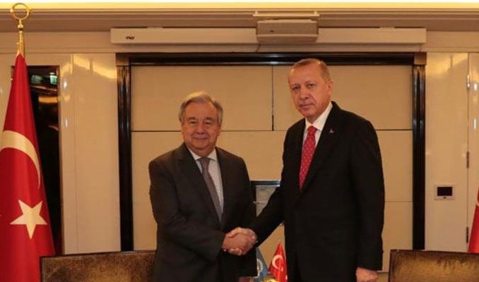 Erdoğan, BM Genel Sekreteri'yle görüştü