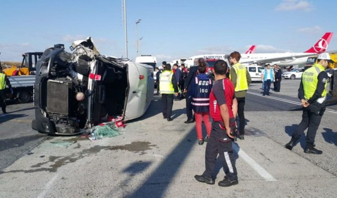 Atatürk Havalimanı'nda kaza! 9 kişi yaralandı