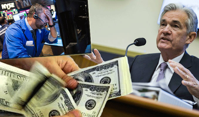 Powell'ın sunumu sonrası dolar ve faiz yükseldi, borsa sert düştü