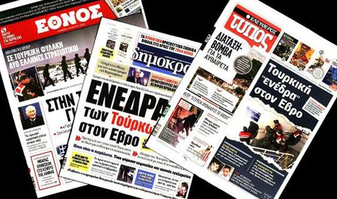 Yunan basını kudurdu