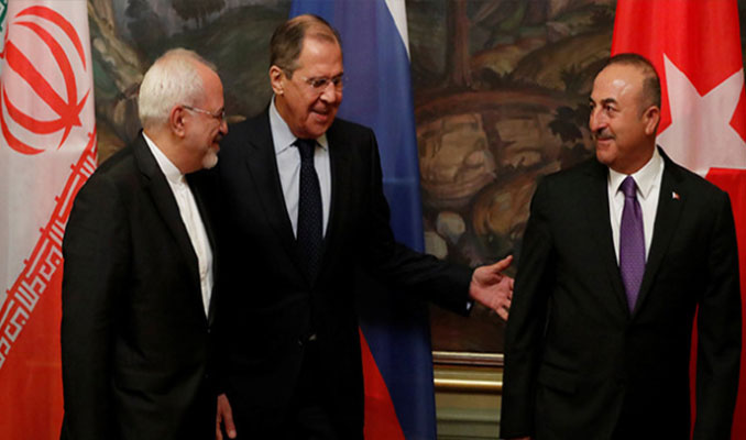 Çavuşoğlu, Lavrov ve Zarif Moskova'da bir araya geldi