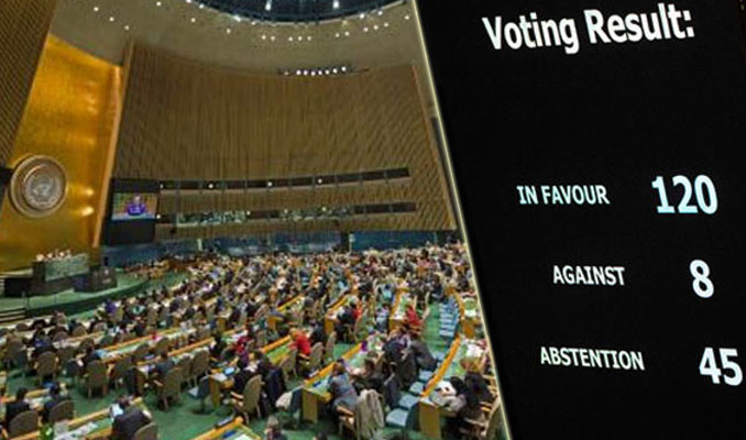 Filistin halkını koruma kararı BM'de kabul edildi