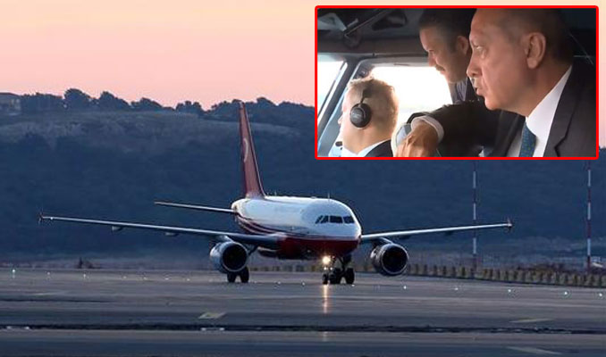 Erdoğan'ın uçağı 3. Havalimanı'na iniş yaptı