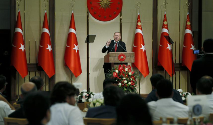 Erdoğan şehit ailelerine hitap etti