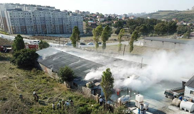 Hadımköy'de fabrikada patlama