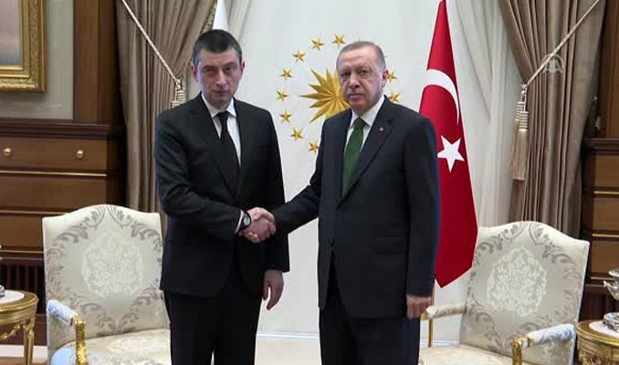 Cumhurbaşkanı Erdoğan, Gürcistan Başbakanı Gakharia'yı kabul etti