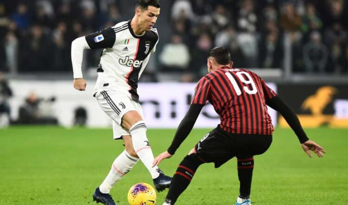 Juventus-Milan maçında Ronaldo gerginliği