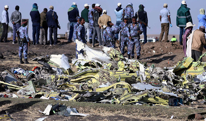 Etiyopya'daki kazada Boeing 737 Max 925 km hızla yere çakılmış