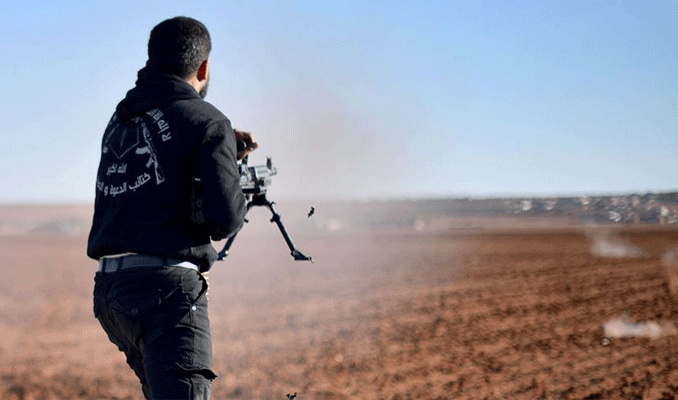 Tel Rıfat'taki YPG/PKK'lı teröristlerden ÖSO mevzilerine saldırı