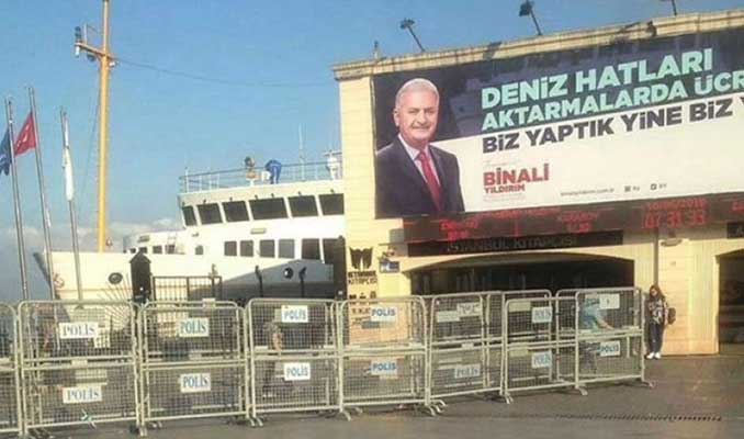 Kadıköy'deki Binali Yıldırım afişine kaldırma kararı