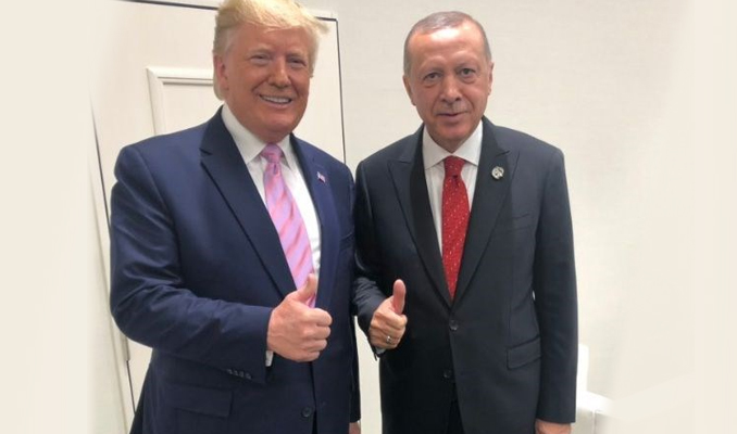 Erdoğan ile Trump'tan samimi poz