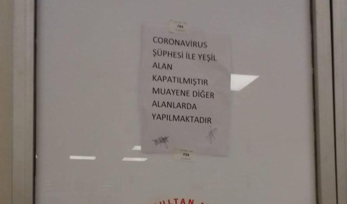 İstanbul'daki bir hastanede koronavirüs yazısı ortalığı karıştırdı