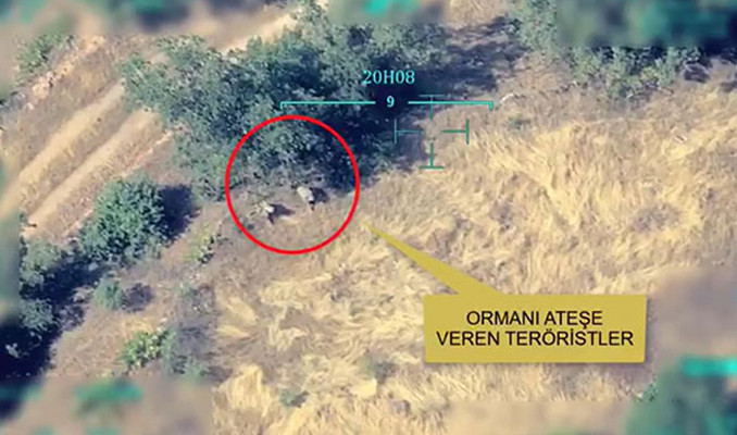 Ormanı yakan 2 PKK'lı öldürüldü