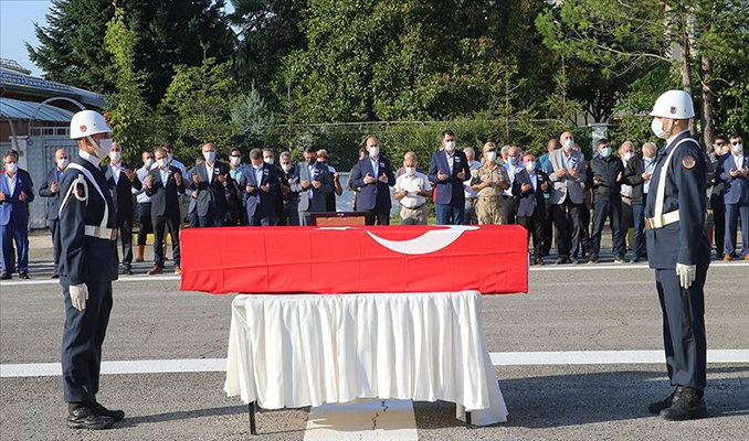 Giresun'da şehit olan Jandarma Uzman Çavuş Onur Kıran için tören düzenlendi