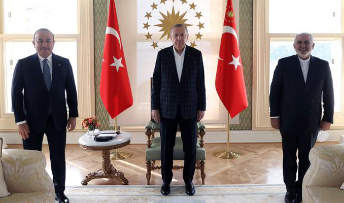 Erdoğan, Zarif'i kabul etti