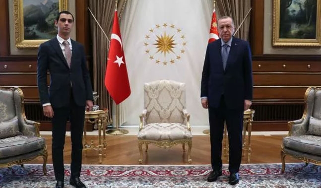 Erdoğan, Muhsin Yazıcıoğlu'nun oğlu ile görüştü