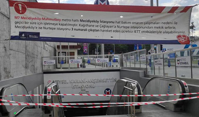 Mecidiyeköy-Mahmutbey metro hattında yangın paniği!