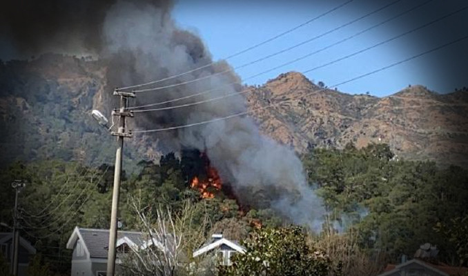 Alevler kısa sürede yayıldı: Fethiye'de orman yangını!