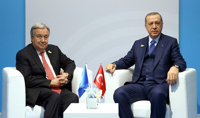 Cumhurbaşkanı Erdoğan Guterres ile görüştü