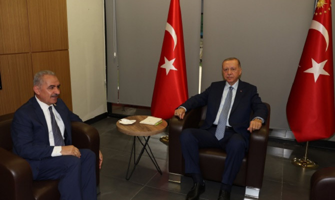Erdoğan, Filistin Başbakanı Iştiyye ile görüştü