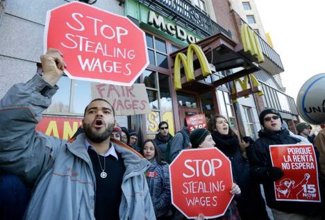 McDonald's işçileri ücret için isyanda