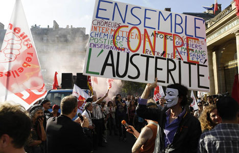 Fransa'da işsizlik sigortası protestosu
