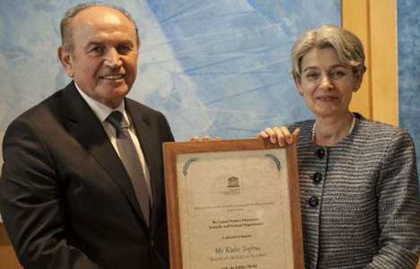 Kadir Topbaş'a UNESCO sertifikası
