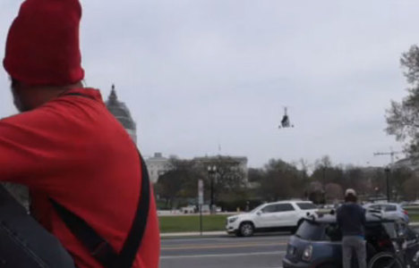 ABD Kongre bahçesine helikopter indi