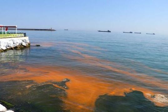 Marmara Denizi'nin rengi turuncuya döndü
