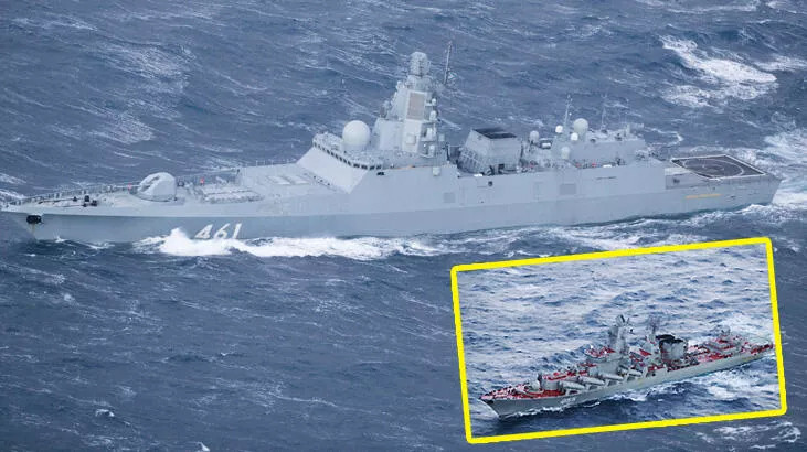 Yeni cephe açıldı: Rus savaş gemilerini görüntülediler!