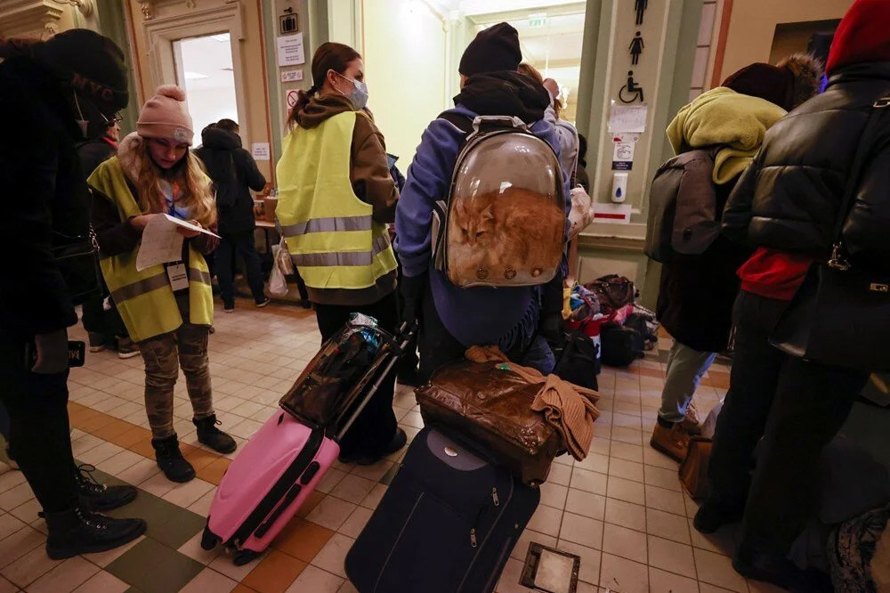 Ukrayna'dan kaçış: Fotoğraflarla mültecilerin dramı!