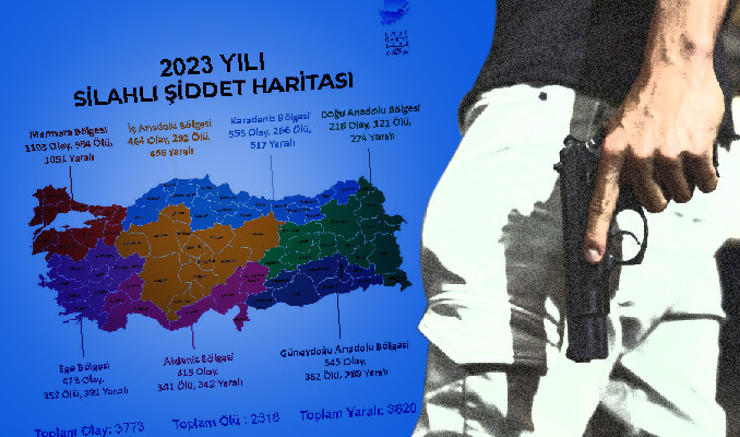 Türkiye'nin silahlı şiddet haritası açıklandı!